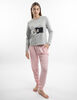 Pijama Manga Larga Ping&uuml;ino Corazones Jersey Mujer Icono