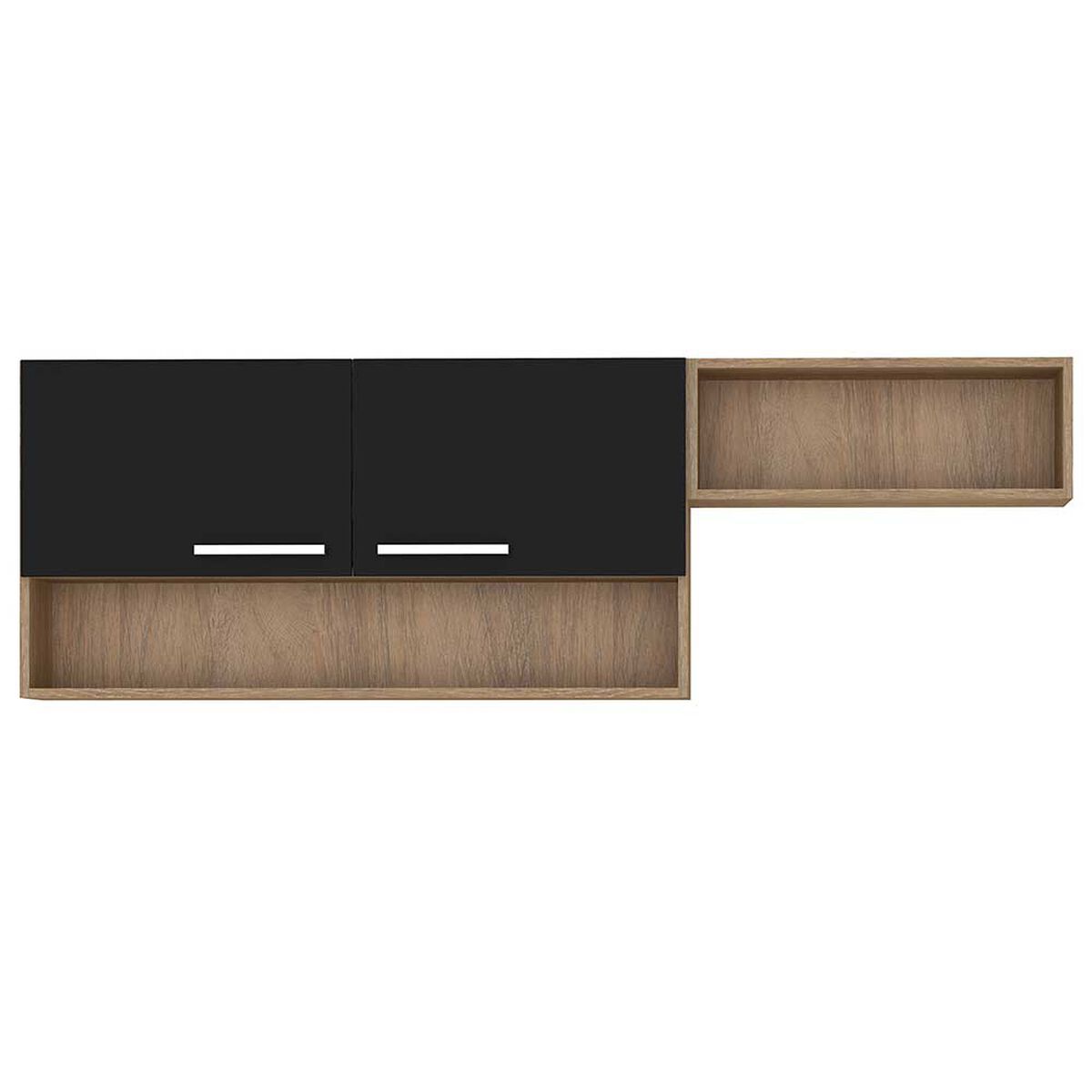 Mueble de Cocina Aereo Vekkahome Madri 2 Puertas Negro Café