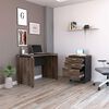Combo Escritotio + Archivador 3 Puertas TuHome Home Office Negro Soft-Co&ntilde;ac