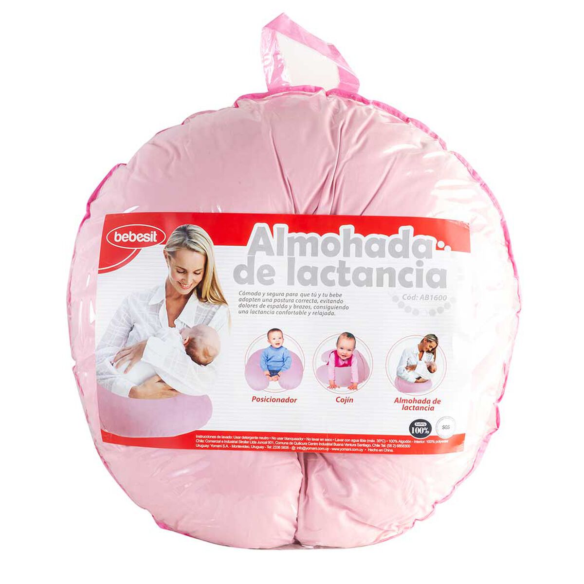 Almohada Lactancia Rosado Bebesit