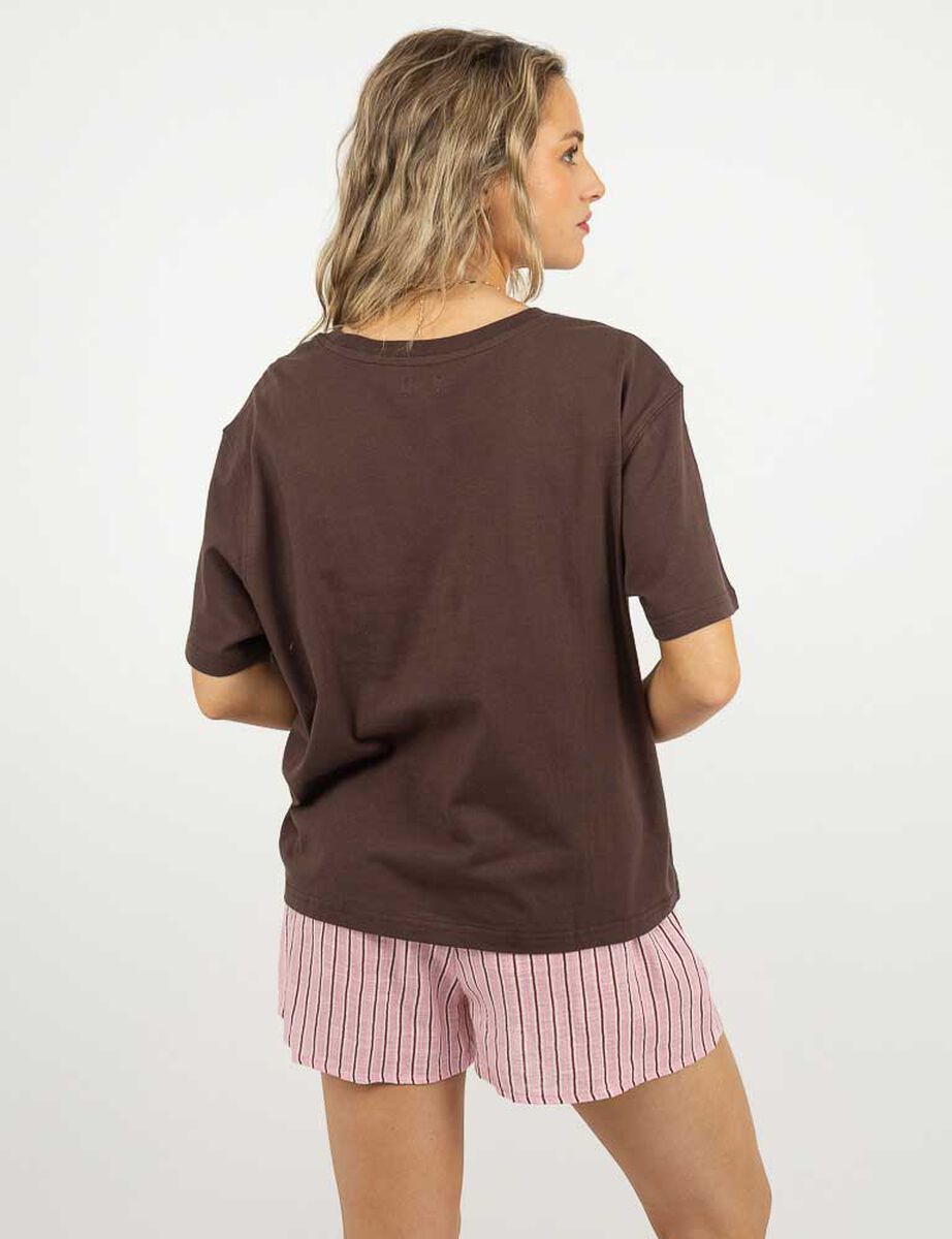 Polera Con Estampado Manga Corta Mujer Icono