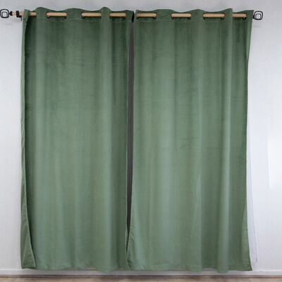 DORAL Set Cortina Doral Luciana 6 Piezas 140x220 cm Verde