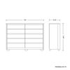 Cómoda Vekkahome Dueto 10 Cajones Negro Beige