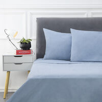 Juego de Sábanas Casanova 144 Hilos 1.5 Plazas Lisa Azul, Crudo, Gris, Pale, Rosa