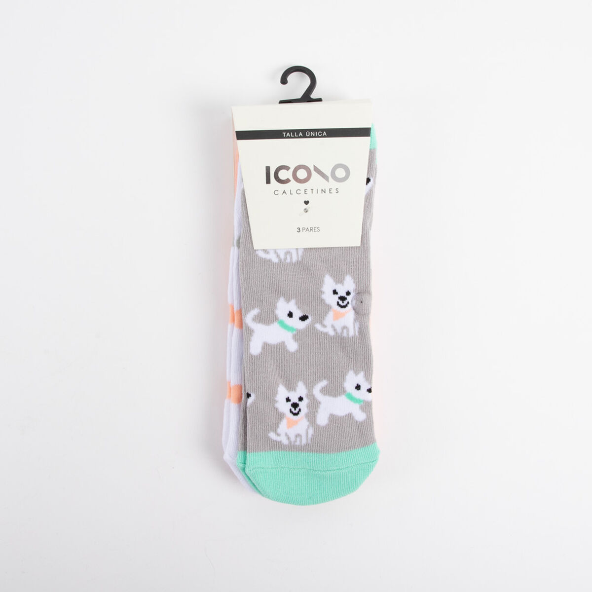 Pack 3 Calcetines Corto Mujer Icono
