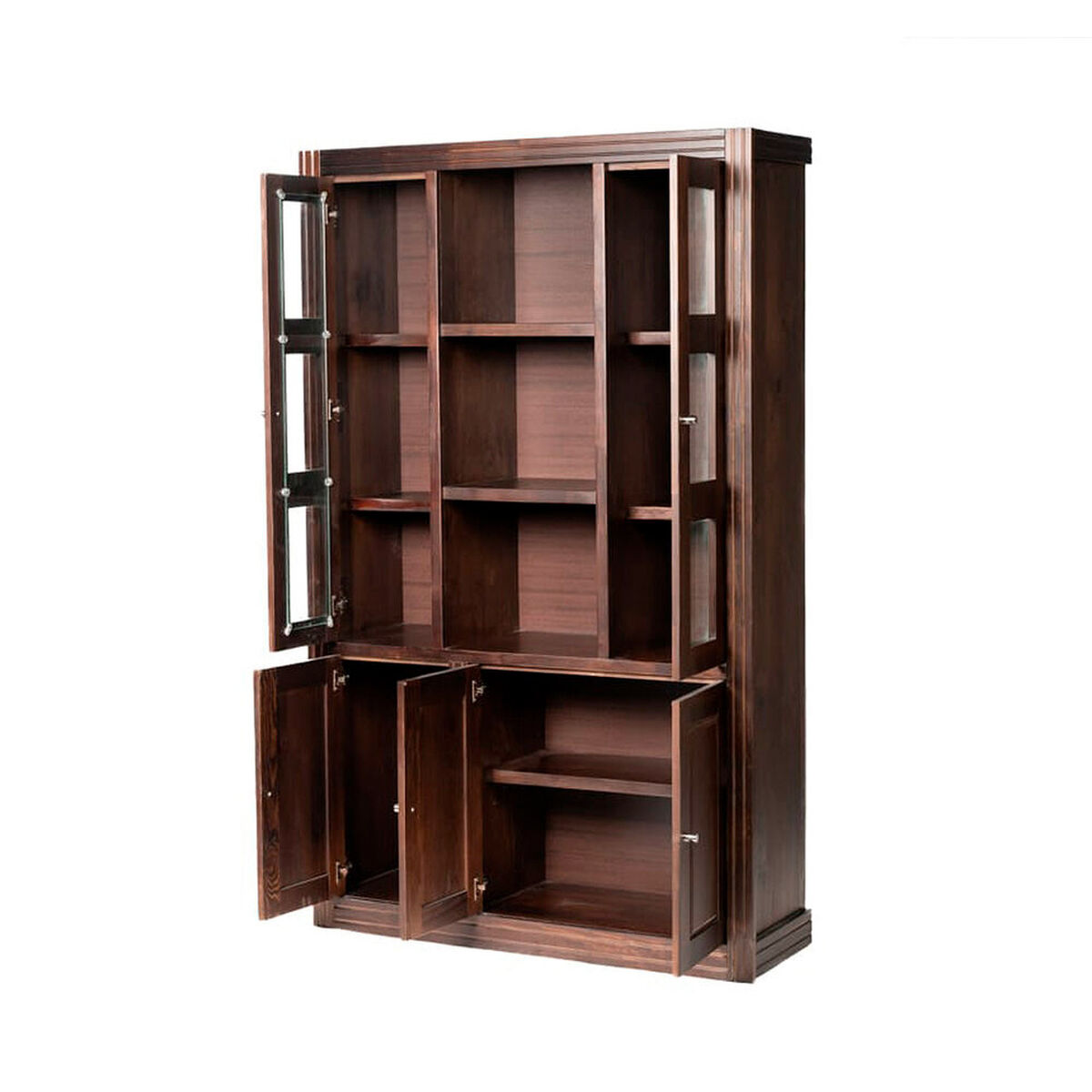 Vitrina Muebles Hema Berl&iacute;n 5 Puertas Chocolate