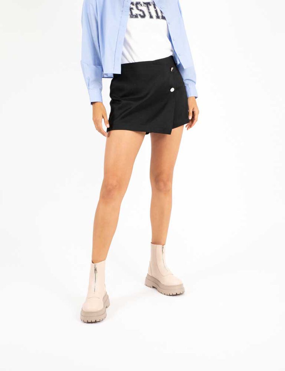 Falda Short Botones Mujer Zibel