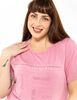Polera Con Estampado Manga Corta Mujer Extralindas