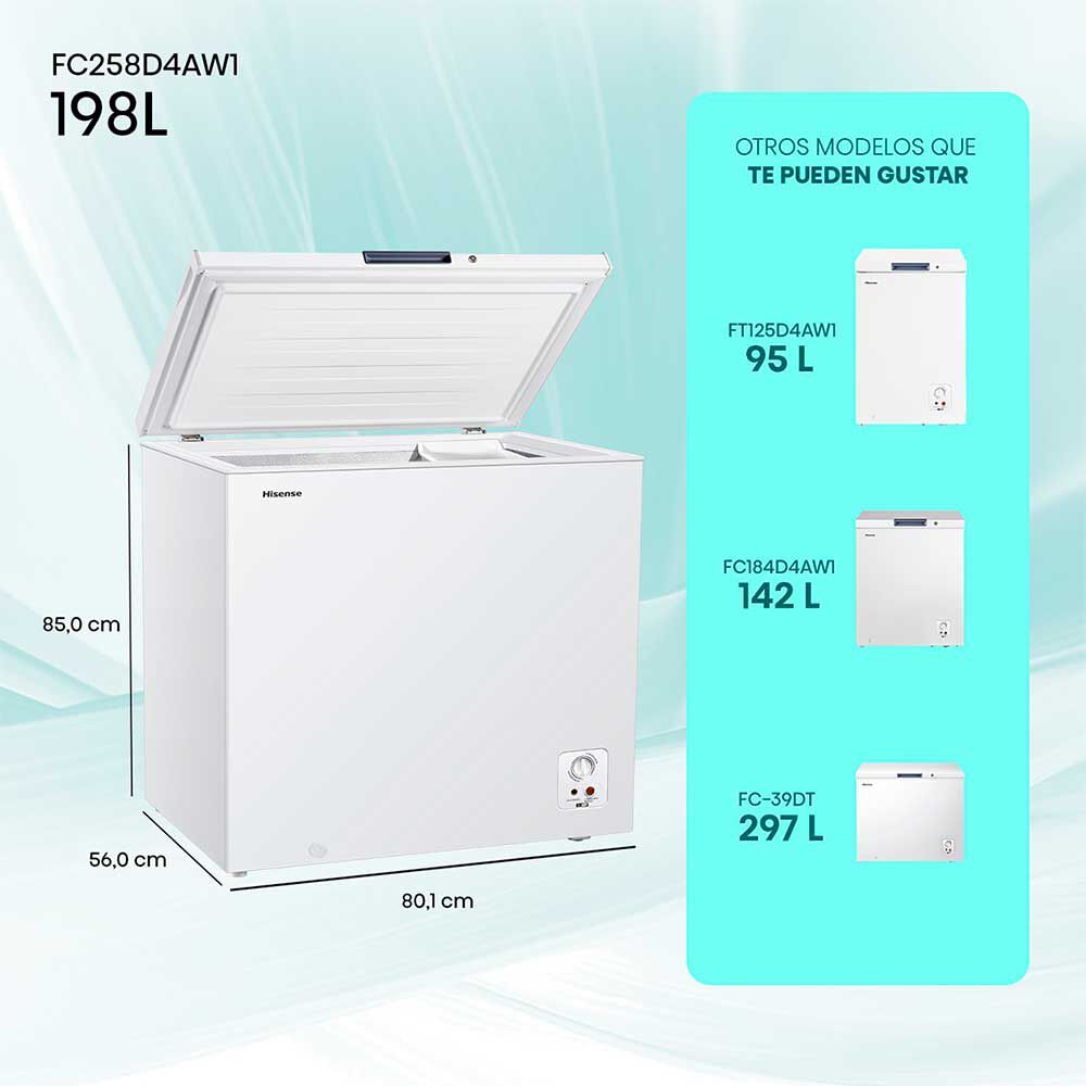 HISENSE Freezer Horizontal Hisense FC258D4AW1 198 lts. | Abc