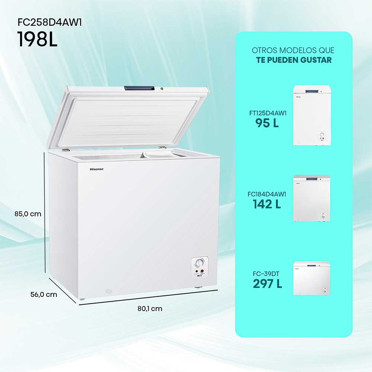 Freezer Horizontal Hisense FC258D4AW1 198 lts.