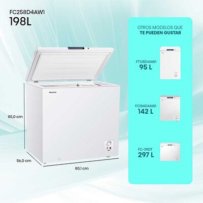 Imagen 2 del producto Freezer Horizontal Hisense FC258D4AW1 198 lts.