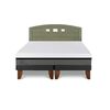 Cama Europea CIC Base Dividida 2 Plazas Balance + Respaldo Gales Olivo