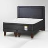 Cama Europea Drimkip King Hibrido Premium Base Dividida + Respaldo