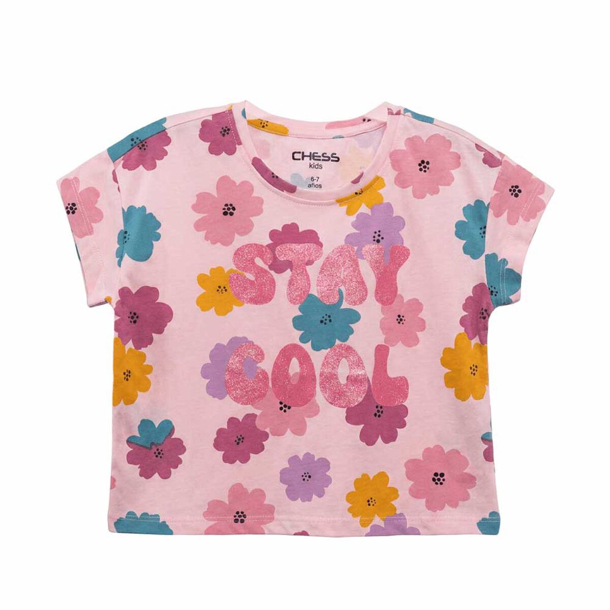 Polera Manga Corta Ni&ntilde;a Chess