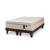 Combo Cama Europea Flex Base Dividida 2 Plazas Máximo Cobre + Respaldo + 2 Veladores Dreams Treliza