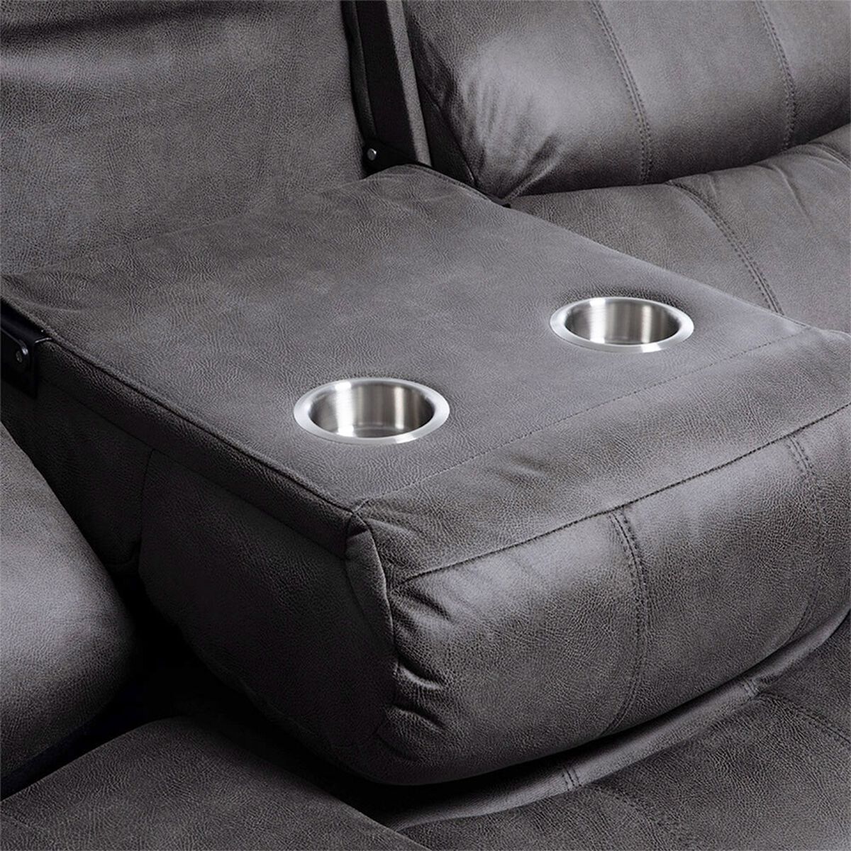 Sofá Reclinable Manual VYS SPA Isabel 3 Cuerpos Gris