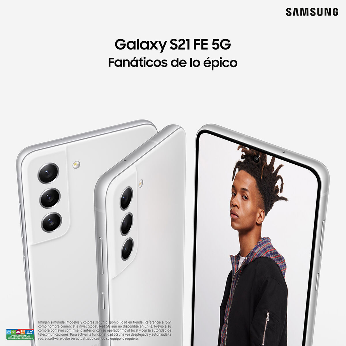 Celular Samsung Galaxy S21 FE 5G 256GB 6,4" White Liberado