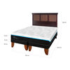 Cama Europea CIC Green Infinity King + 1 Respaldo Torino Choc