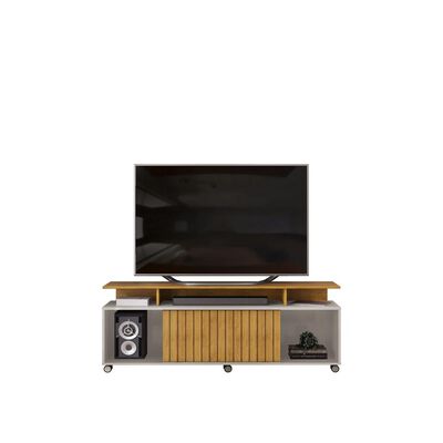 Rack TV Altavision Tomy Cedr 60" Café claro y Gris