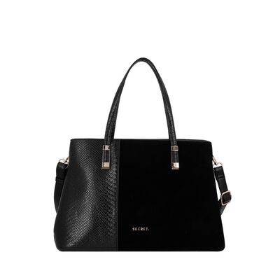 Cartera Tote Secret Zagreb SC7 Mediana Negro