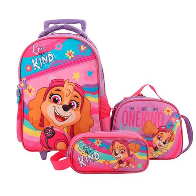 Pack Mochila con Ruedas, Estuche y Lonchera Paw Patrol