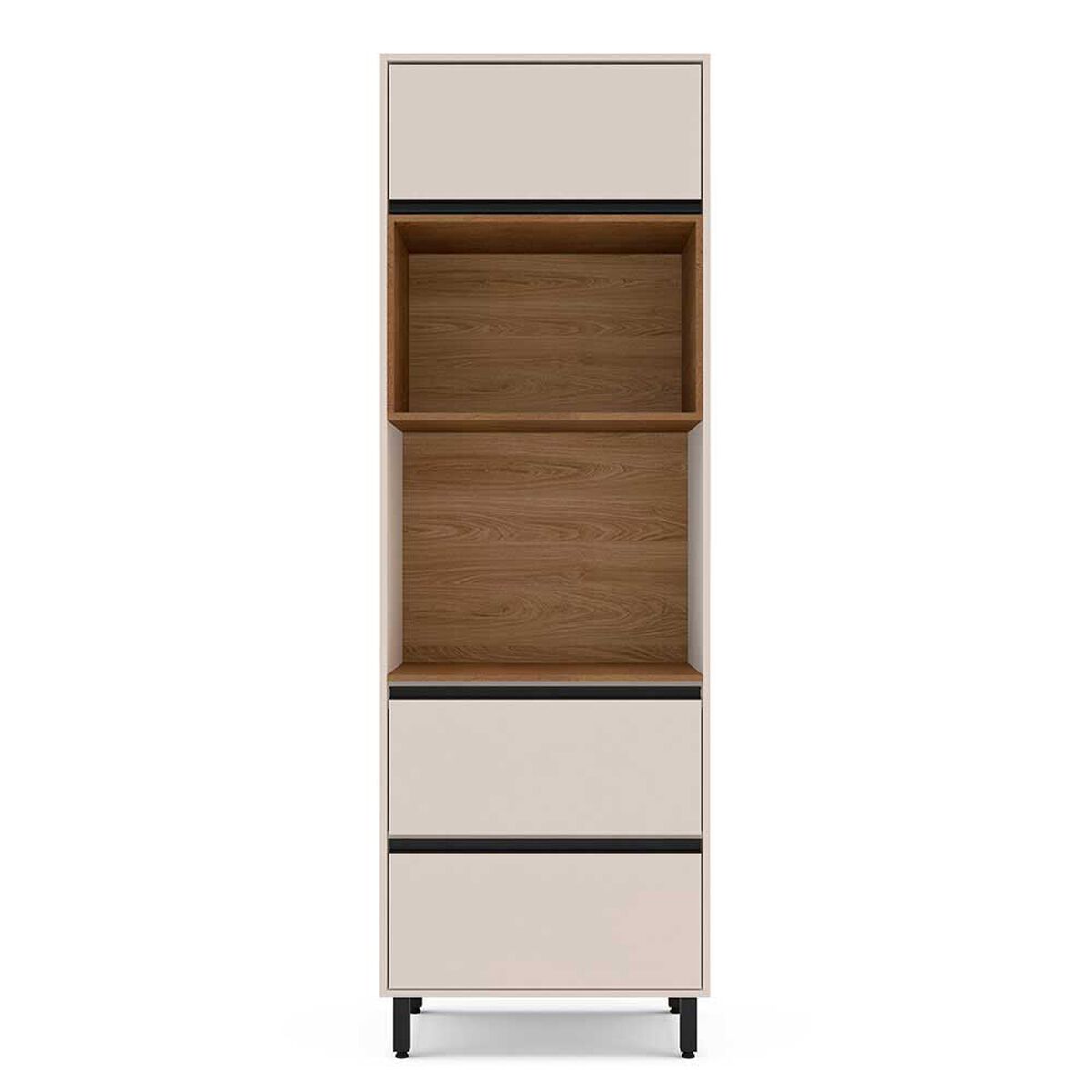 Despensa de Cocina Premier Vekkahome 2 Puertas 1 Cajón Beige