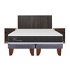 Cama Europea CIC Base Dividida 2 Plazas Ortopedic + Respaldo + 2 Veladores