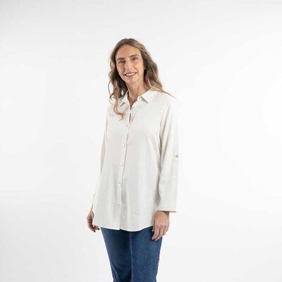 PORTMAN CLUB Blusa Lino Manga Larga Mujer Portman Club