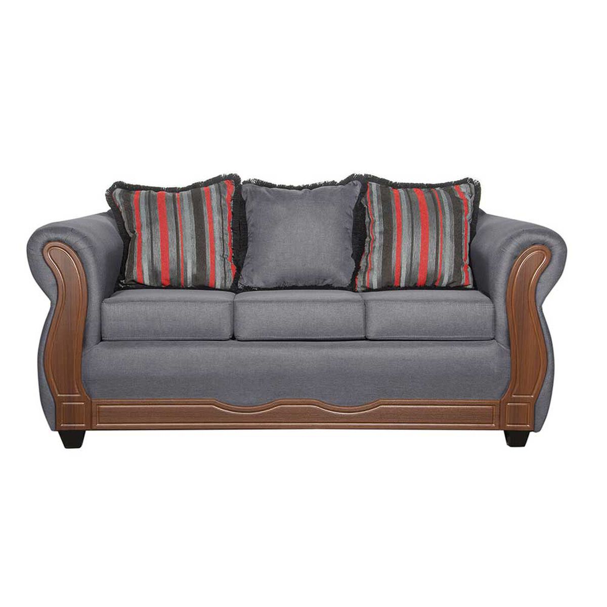 Juego de Living Black Factory Sofia 5 Cuerpos Marengo