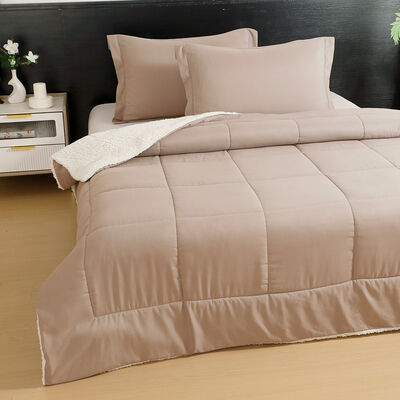 Plum&oacute;n Illusions Sherpa Liso King Beige