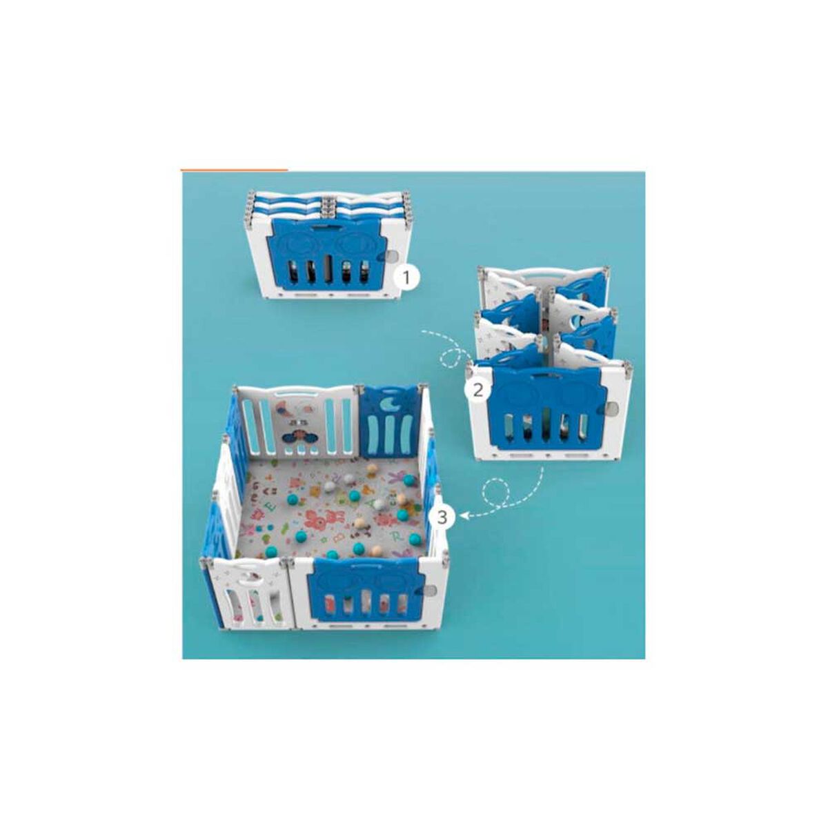 Corral Plegable L Azul Talbot