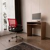 Combo Oficina Escritorio Avellana + Silla New York Negra y Roja Arthome