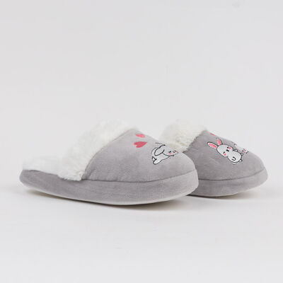 Imagen 1 del producto Pantufla Conejos Mujer Icono Gris