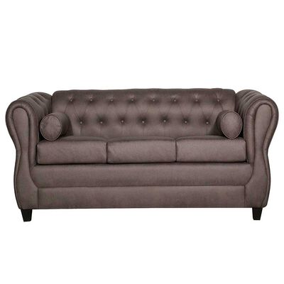 Imagen 2 del producto Juego de Living Ruzam Mobel Chesterfield Sofá 3 Cuerpos + Dos Sillones 1 Cuerpo PU Chocolate