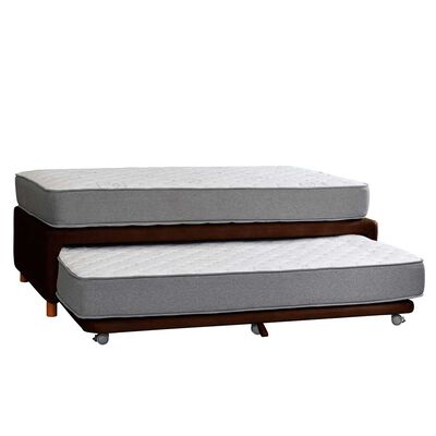 Cama Nido Latam Home 1,5 Plazas Zen Best Cuero Café Moro