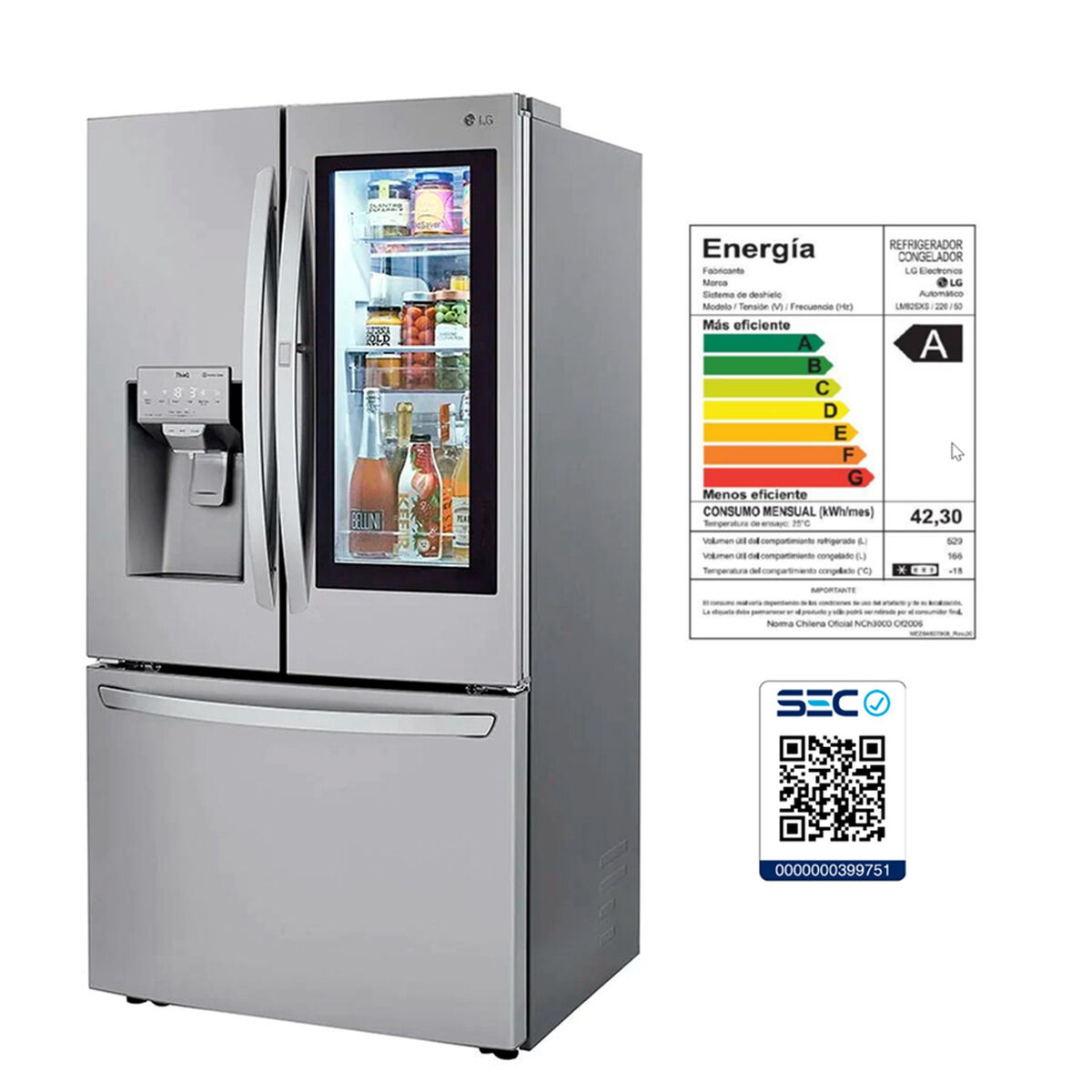 Refrigerador Side by Side LG LM82SXS 695 lts.