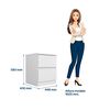 Velador Onessta Bari 2 Cajones Blanco