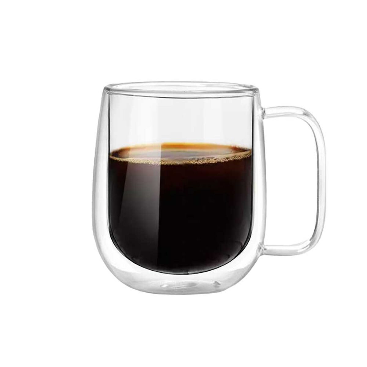 Taza Mug de Vidrio Doble Pared Simplit 300 ml