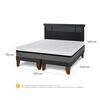 Cama Europea CIC Base Dividida 2 Plazas Balance + Respaldo Dublin Negro