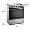 Cocina a Gas Mademsa FM6LSC 6 platos Inox