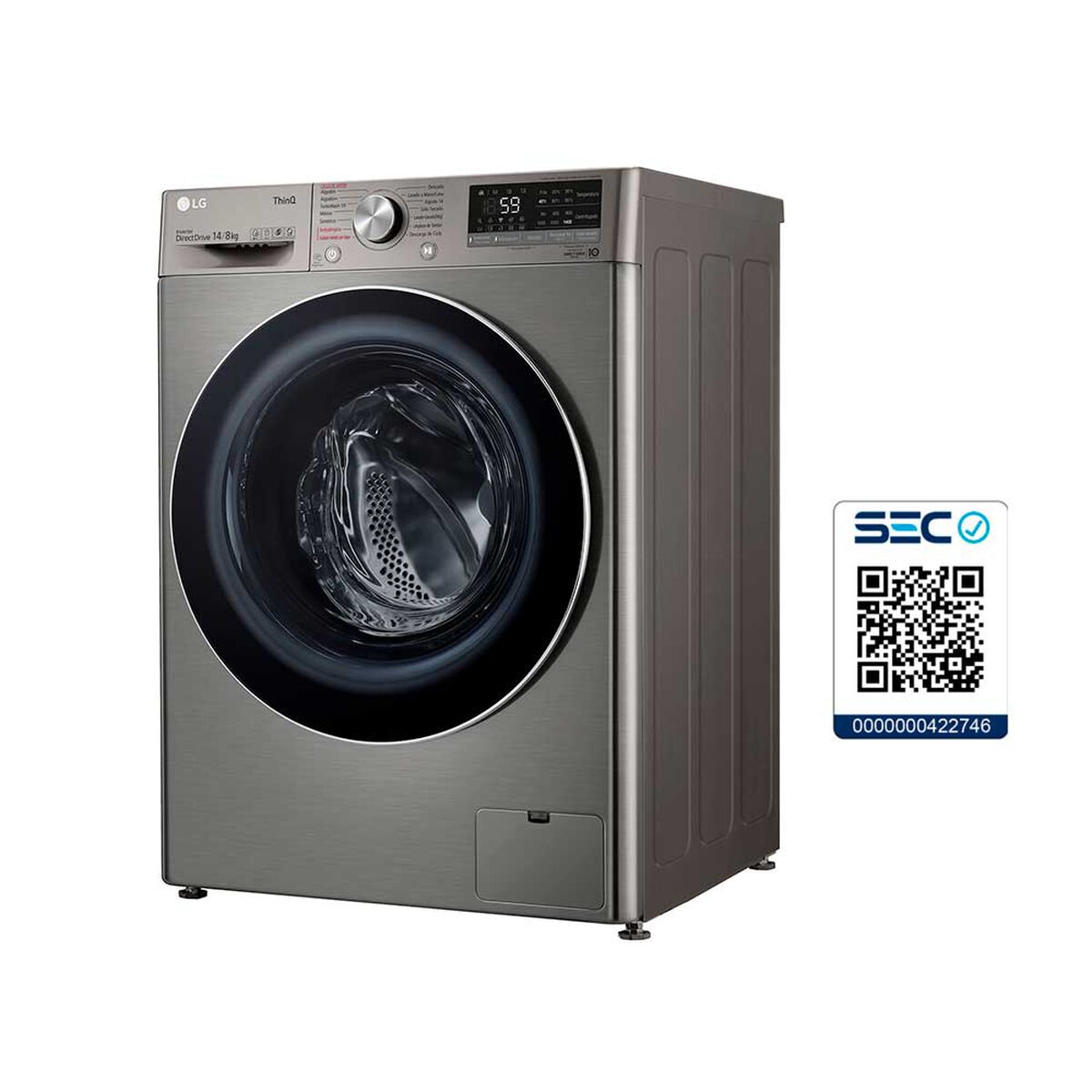 Lavadora Secadora LG WD14VVC4S6C 14/8 kg.