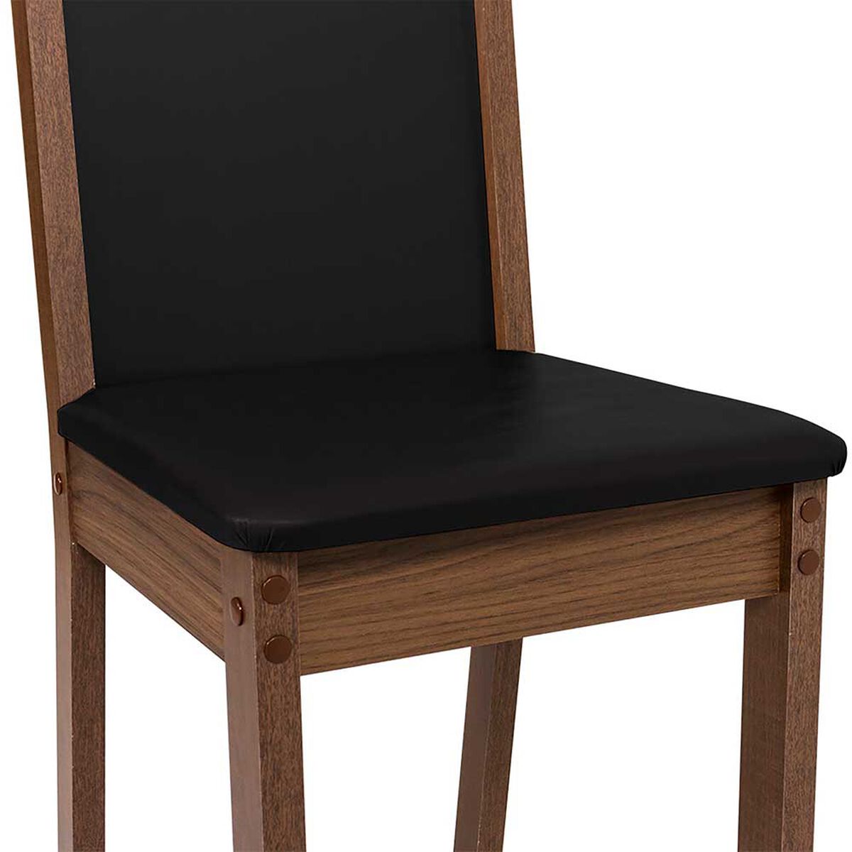 Juego de Comedor Vekkahome Lola Nelly 4 Sillas Negro