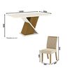 Juego de Comedor Home Mobili Avanti 6 Sillas Blanco Beige