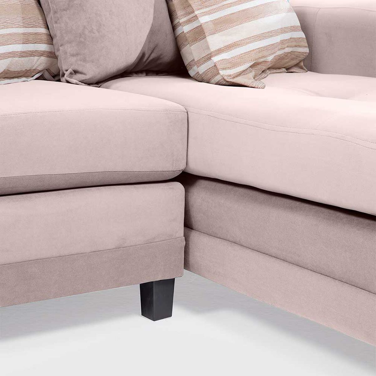 Sofá Seccional Derecho Living Factory Milan 3 Cuerpos Beige