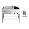 Plancha Churrasquera Ticgas 600x600  + 2 Quemadores Full Inox GLP