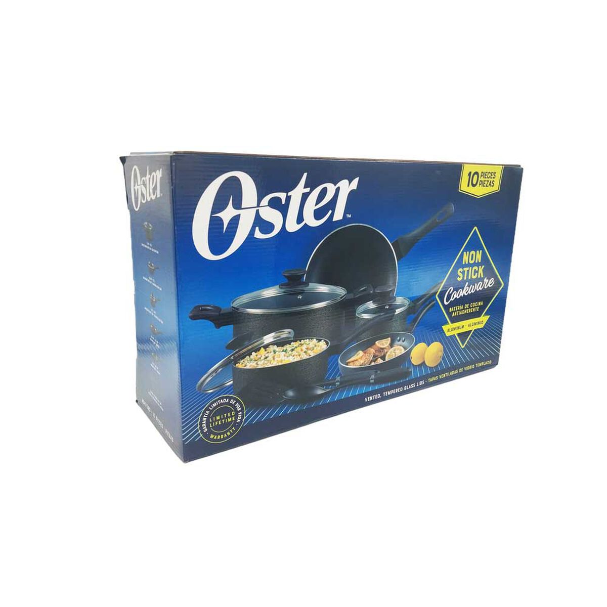 Batería de Cocina Aluminio Oster Ashford 10 Piezas