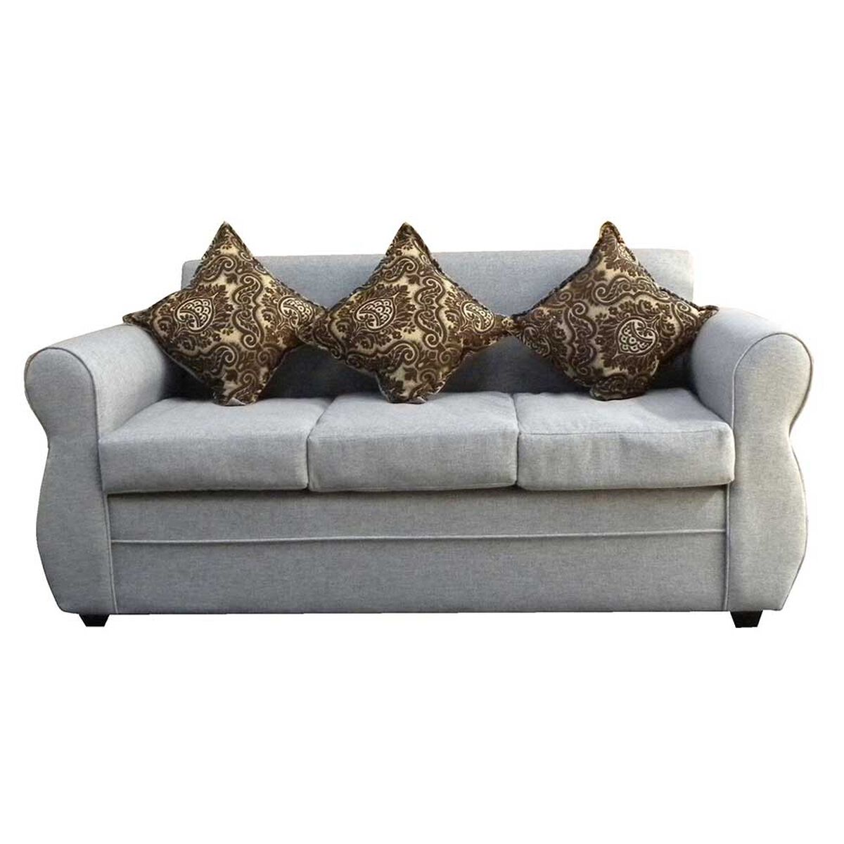 Juego de Living Almore Francia Sofá 3 Cuerpos + Dos Sillones 1 Cuerpo Gris