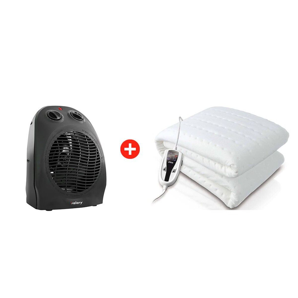 Combo Termoventilador Eléctrico Valory + Calientacama Ufesa 1 Plaza
