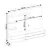 Panel TV Home Mobili Silver Hasta 60" Blanco Off Café