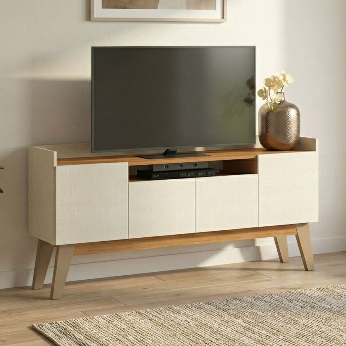 Rack TV Exit Florencia Hasta 70" Beige Roble